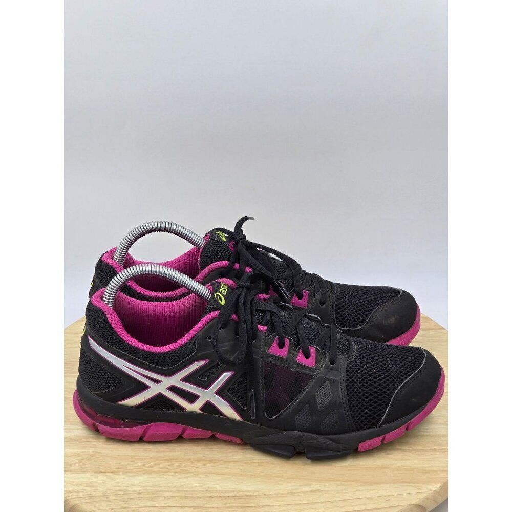 ASICS Women's Black and Pink Running Shoes